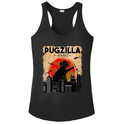 pug lover pugzilla  pug  dog pug art pug  Ladies PosiCharge Competitor Racerback Tank