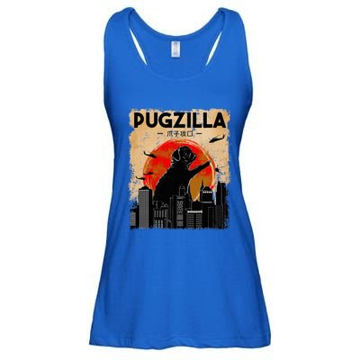 pug lover pugzilla  pug  dog pug art pug  Ladies Essential Flowy Tank