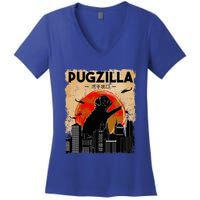 pug lover pugzilla  pug  dog pug art pug  Women's V-Neck T-Shirt