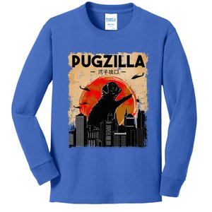 pug lover pugzilla  pug  dog pug art pug  Kids Long Sleeve Shirt