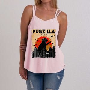 pug lover pugzilla  pug  dog pug art pug  Women's Strappy Tank