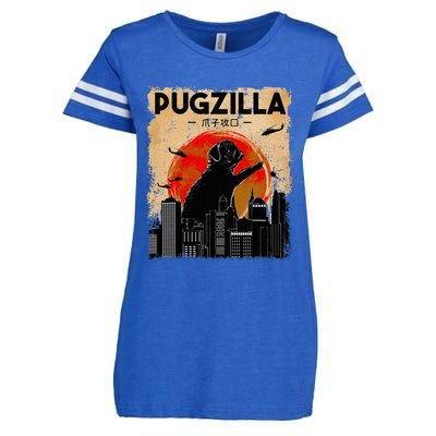 pug lover pugzilla  pug  dog pug art pug  Enza Ladies Jersey Football T-Shirt