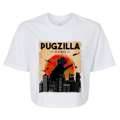 pug lover pugzilla  pug  dog pug art pug  Bella+Canvas Jersey Crop Tee