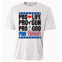 Pro Life Pro Gun Pro God Pro Trump Cooling Performance Crew T-Shirt