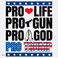 Pro Life Pro Gun Pro God Pro Trump Tall T-Shirt