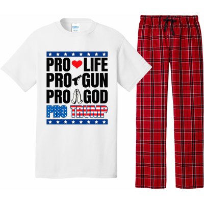 Pro Life Pro Gun Pro God Pro Trump Pajama Set