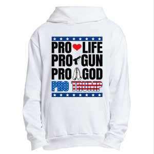 Pro Life Pro Gun Pro God Pro Trump Urban Pullover Hoodie