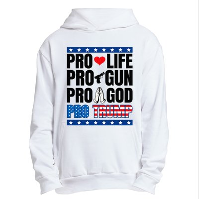 Pro Life Pro Gun Pro God Pro Trump Urban Pullover Hoodie