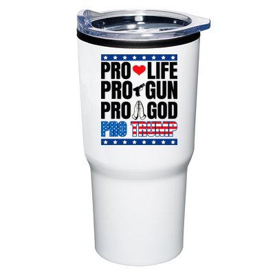 Pro Life Pro Gun Pro God Pro Trump Tumbler