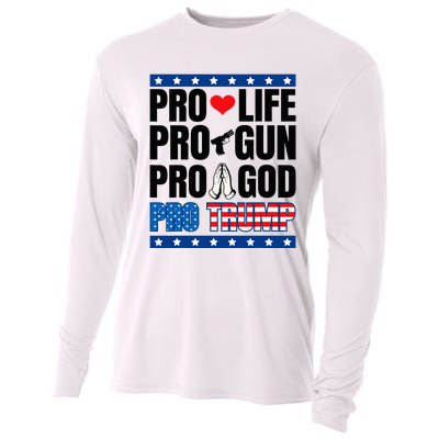 Pro Life Pro Gun Pro God Pro Trump Cooling Performance Long Sleeve Crew