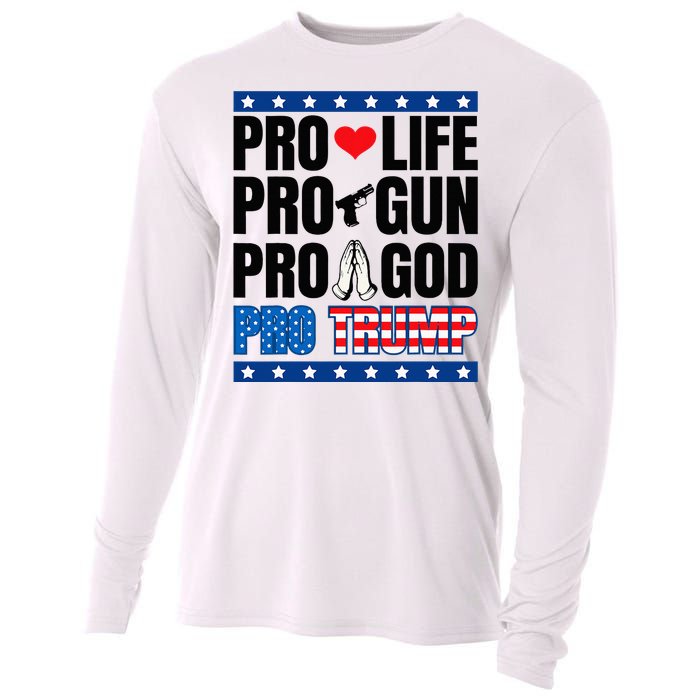 Pro Life Pro Gun Pro God Pro Trump Cooling Performance Long Sleeve Crew