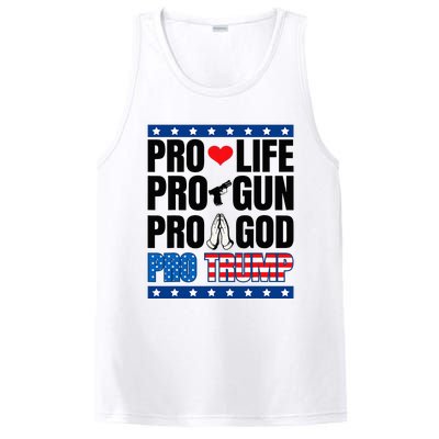 Pro Life Pro Gun Pro God Pro Trump PosiCharge Competitor Tank