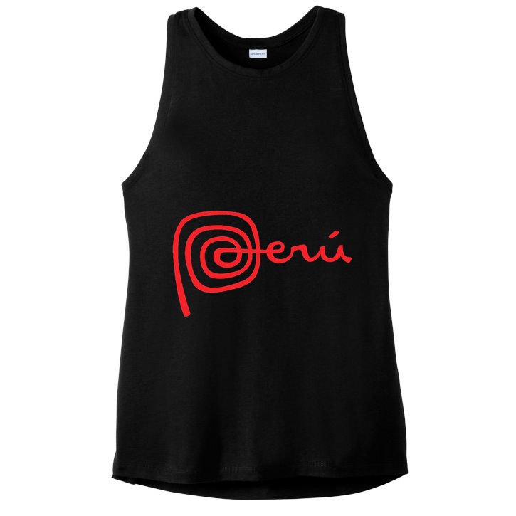 Peru Logo Peru Cusco Nazca Lines Ladies PosiCharge Tri-Blend Wicking Tank