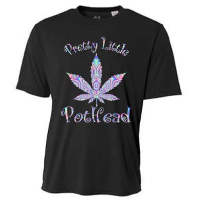 Pretty Little Pothead Weed Canabias 420 Cooling Performance Crew T-Shirt