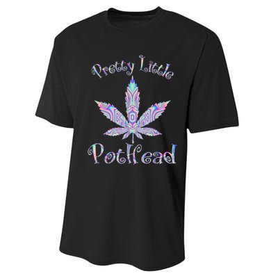 Pretty Little Pothead Weed Canabias 420 Performance Sprint T-Shirt