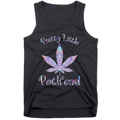 Pretty Little Pothead Weed Canabias 420 Tank Top