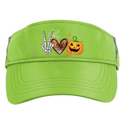 Peace Love Pumpkin Skeleton Halloween Costume Gift Adult Drive Performance Visor