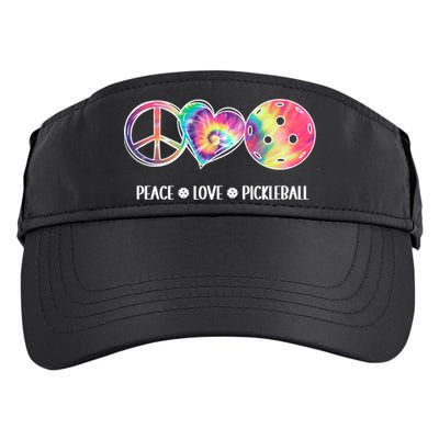 Peace Love Pickleball Funny Pickleball Tie Dye Great Gift Adult Drive Performance Visor