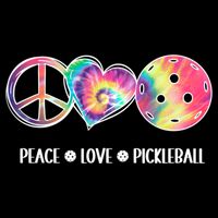 Peace Love Pickleball Funny Pickleball Tie Dye Great Gift Flat Bill Trucker Hat