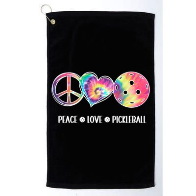 Peace Love Pickleball Funny Pickleball Tie Dye Great Gift Golf Towel