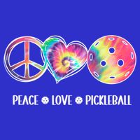 Peace Love Pickleball Funny Pickleball Tie Dye Great Gift V-Neck T-Shirt