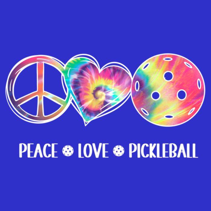 Peace Love Pickleball Funny Pickleball Tie Dye Great Gift V-Neck T-Shirt