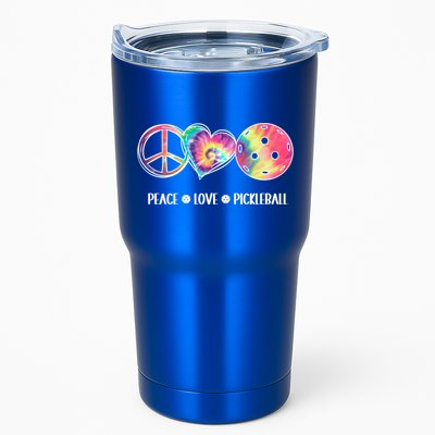 Peace Love Pickleball Funny Pickleball Tie Dye Great Gift Tumbler