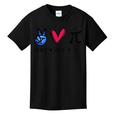 Peace Love Pi Math Love Pi Day Mathematics Math Teachers Kids T-Shirt