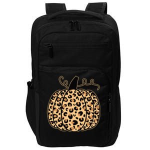 Pumpkin Leopard Print Halloween Thanksgiving Great Gift Impact Tech Backpack