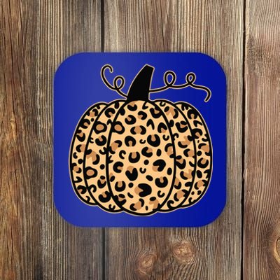 Pumpkin Leopard Print Halloween Thanksgiving Great Gift Coaster