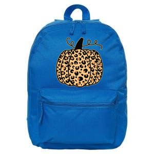 Pumpkin Leopard Print Halloween Thanksgiving Great Gift 16 in Basic Backpack