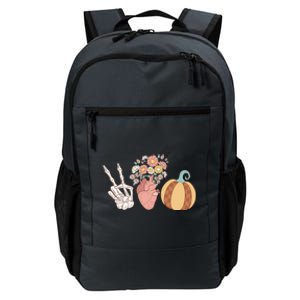 Peace Love Pumpkin Skeleton Halloween Costume Great Gift Daily Commute Backpack