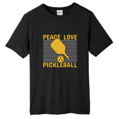 Peace Love Pickleball Paddles Sport Gift Pickleball Team Tall Fusion ChromaSoft Performance T-Shirt