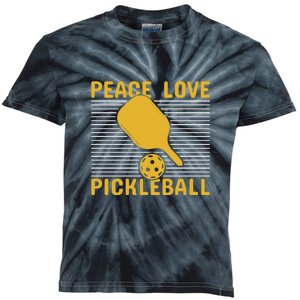 Peace Love Pickleball Paddles Sport Gift Pickleball Team Kids Tie-Dye T-Shirt