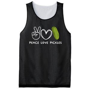 Peace Love Pickles Retro Pickles Lover Food Lover Mesh Reversible Basketball Jersey Tank