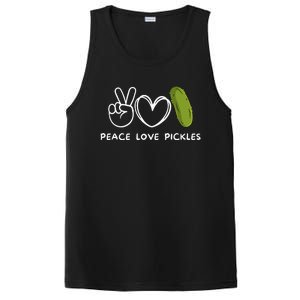 Peace Love Pickles Retro Pickles Lover Food Lover PosiCharge Competitor Tank