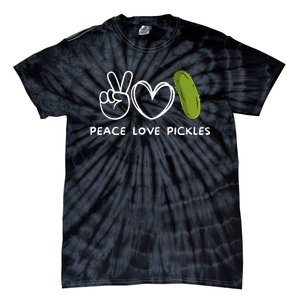 Peace Love Pickles Retro Pickles Lover Food Lover Tie-Dye T-Shirt