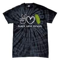 Peace Love Pickles Retro Pickles Lover Food Lover Tie-Dye T-Shirt