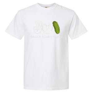 Peace Love Pickles Retro Pickles Lover Food Lover Garment-Dyed Heavyweight T-Shirt