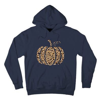 Pumpkin Leopard Print Cheetah Fall Graphic Thanksgiving Tall Hoodie