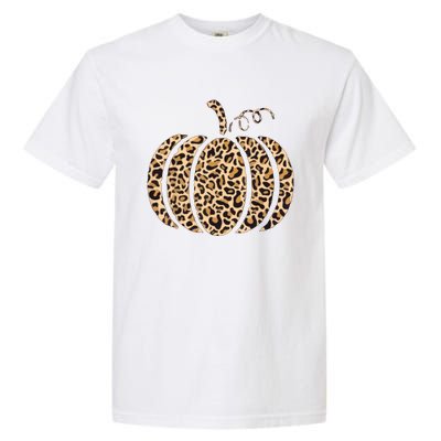 Pumpkin Leopard Print Cheetah Fall Graphic Thanksgiving Garment-Dyed Heavyweight T-Shirt