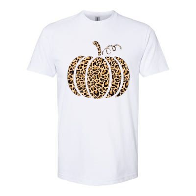 Pumpkin Leopard Print Cheetah Fall Graphic Thanksgiving Softstyle CVC T-Shirt