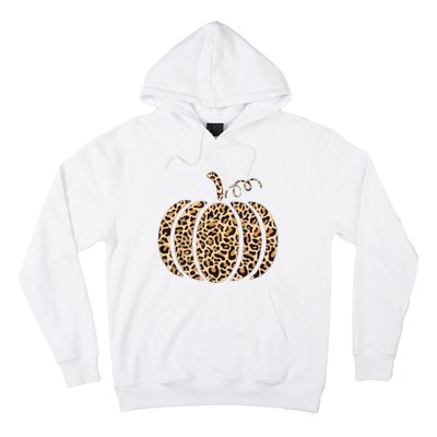 Pumpkin Leopard Print Cheetah Fall Graphic Thanksgiving Hoodie