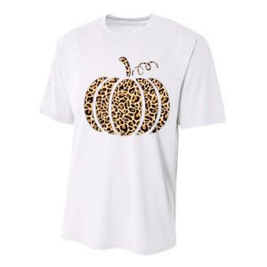 Pumpkin Leopard Print Cheetah Fall Graphic Thanksgiving Performance Sprint T-Shirt