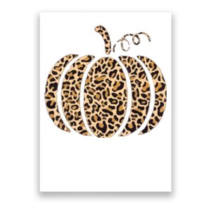 Pumpkin Leopard Print Cheetah Fall Graphic Thanksgiving Poster