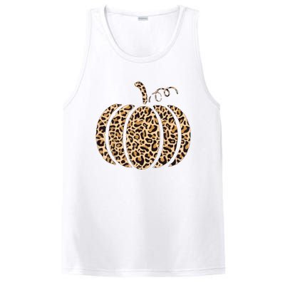 Pumpkin Leopard Print Cheetah Fall Graphic Thanksgiving PosiCharge Competitor Tank