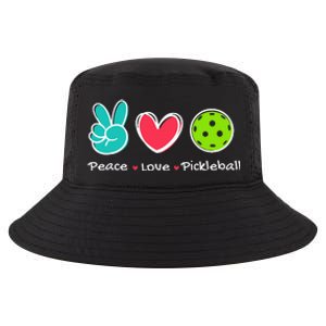 Peace Love Pickleball Court Play Loves Pickleball Cool Comfort Performance Bucket Hat