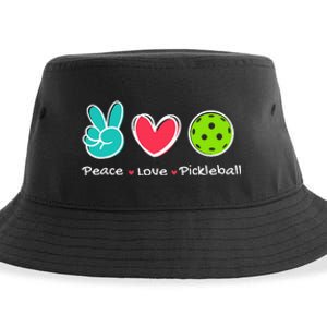 Peace Love Pickleball Court Play Loves Pickleball Sustainable Bucket Hat