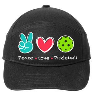 Peace Love Pickleball Court Play Loves Pickleball 7-Panel Snapback Hat