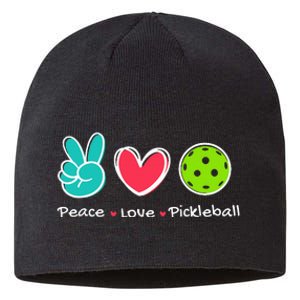 Peace Love Pickleball Court Play Loves Pickleball Sustainable Beanie